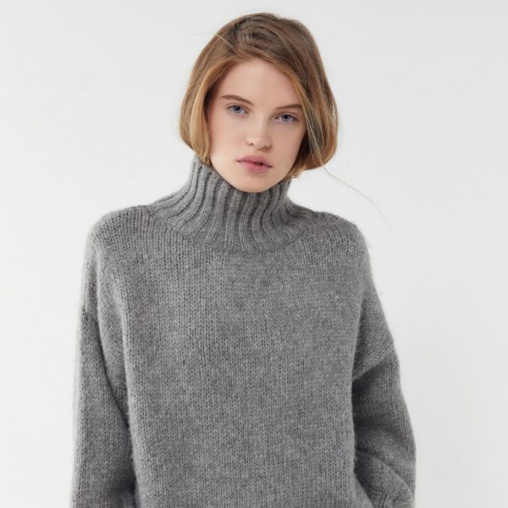 UO Gemma Cozy Turtleneck Cocoon Sweater